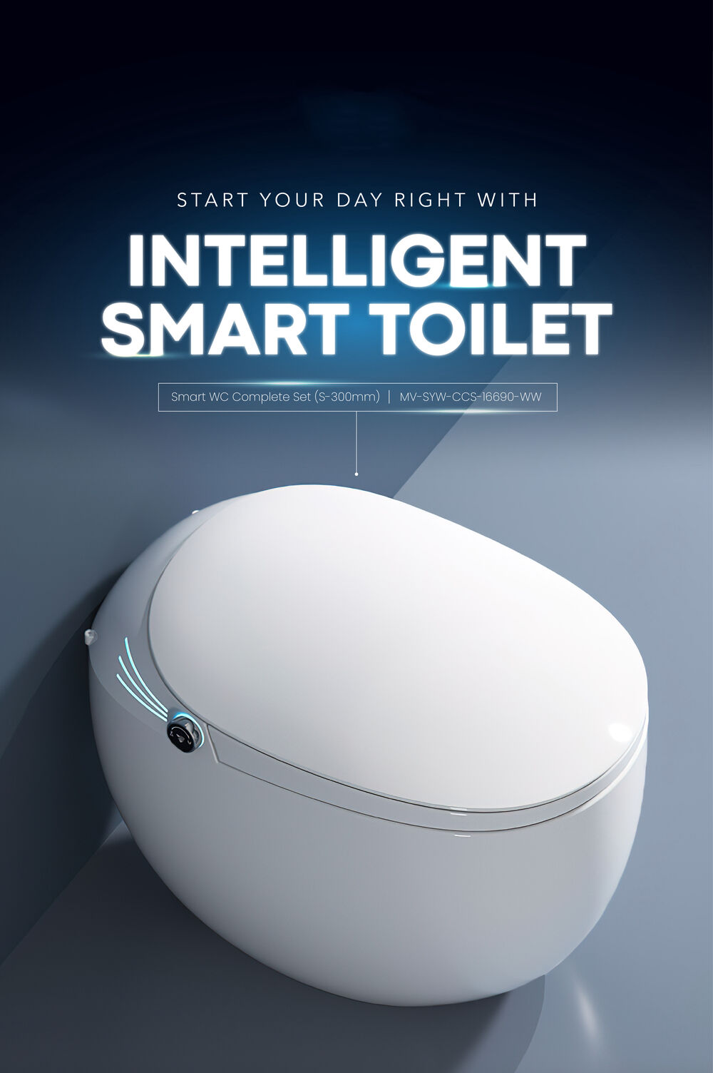 Modern round intelligent close stool auto flush egg shape inodoro toilet bowl commode bathroom ceramic automatic smart toilet factory