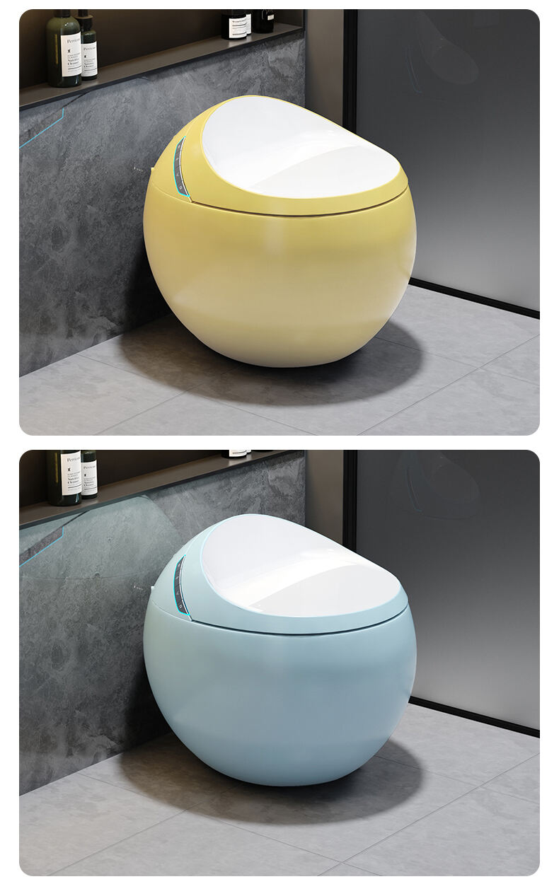 Custom color automatic bathroom sanitary ware automatic flush smart wc toilet bowl intelligent egg shape smart toilet details