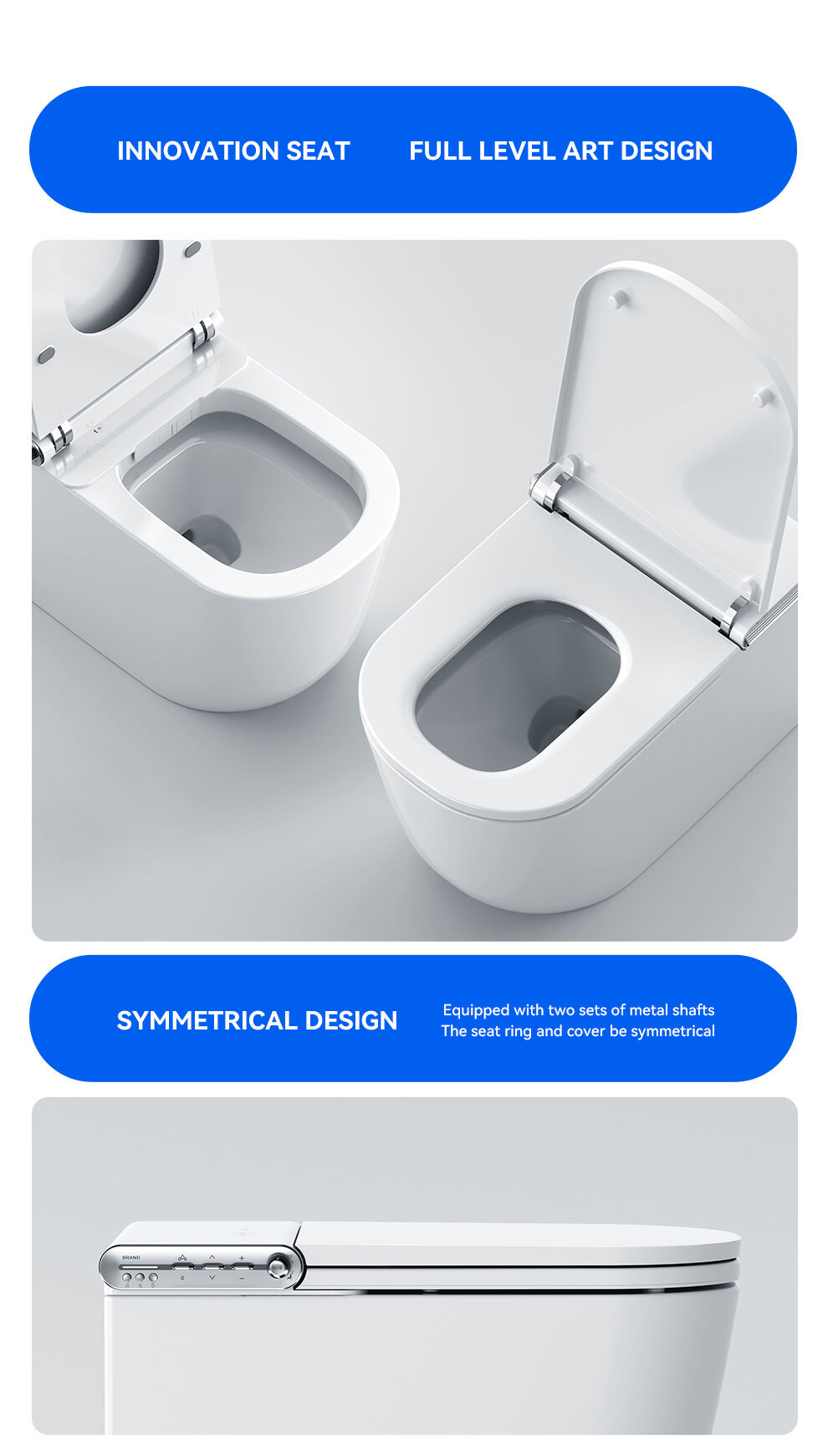 Fully automatic sanitary items ceramic toilet bowl electric bidet toilet bathroom intelligent inodoro automatic smart toilet details