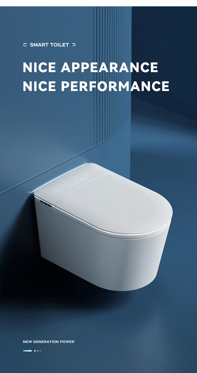 Back to wall mounted hanging toilet bowl automatic flush electric bidet commodes intelligente toilette wall hung smart toilet factory