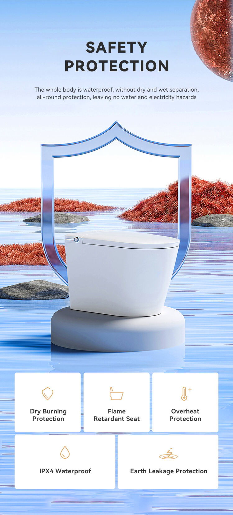 Ceramic Sanitary Wares Bathroom Wc Automatic Bidet One Piece Toilet Bowl Intelligent Smart Toilet With Remote Control factory