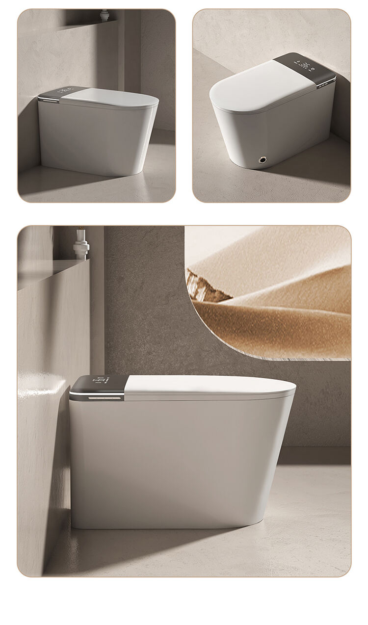 Save Space Automatic Sanitary Ware Floor Mounted Intelligent Commode Bathroom Wc Inodoro Ceramic Smart Toilet manufacture