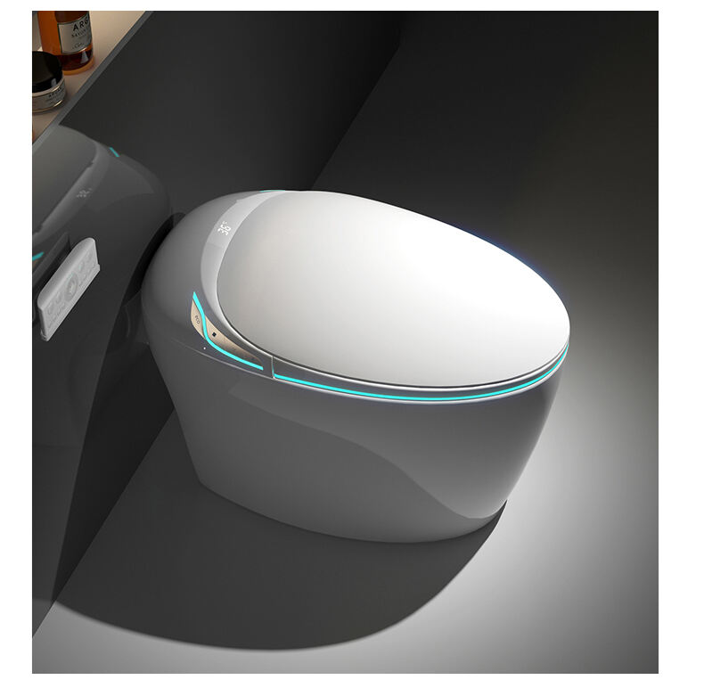 Self Clean Auto Open Sensor Flush Siphonic Automatic Toilet Bowl Floor Electronic Bathroom Wc Intelligent Smart Toilet manufacture