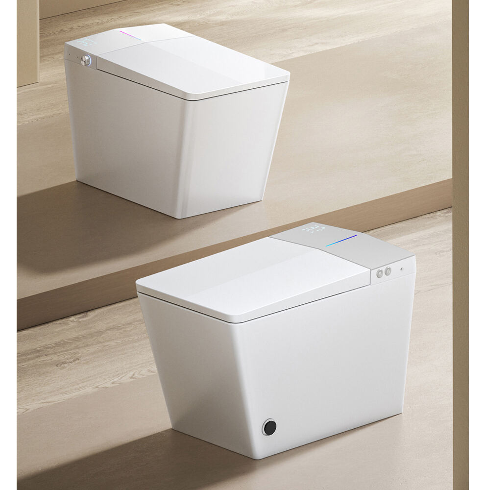 New model square sanitary ware intelligent toilet automatic wc toilets one piece square smart toilet factory