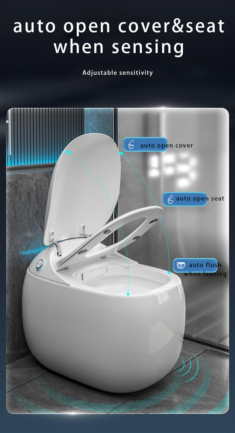 New arrival sanitary ware egg shape electric inodoro toilet bowl commode bathroom ceramic automatic smart toilet manufacture