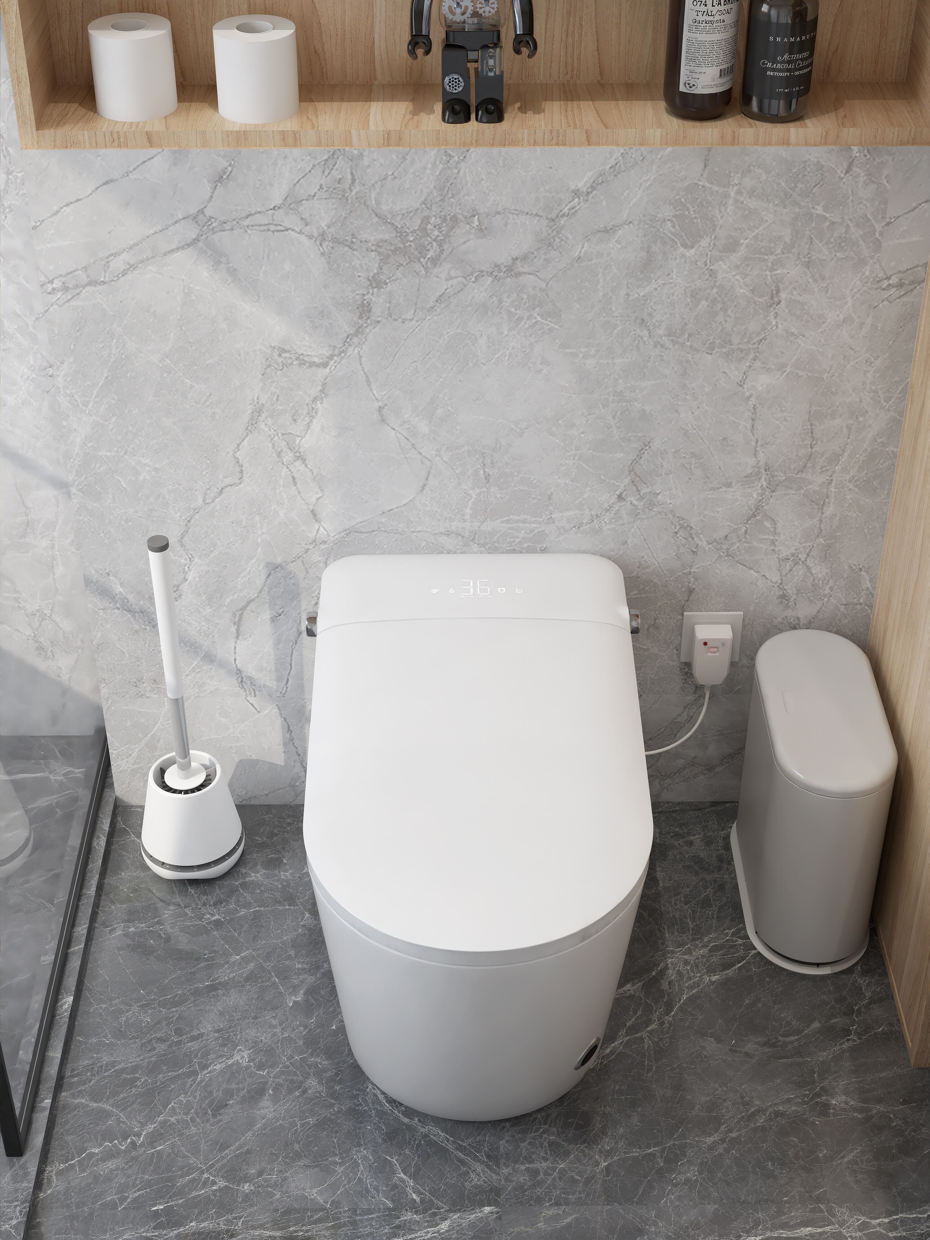 Ceramic Sanitary Wares Bathroom Wc Automatic Bidet One Piece Toilet Bowl Intelligent Smart Toilet With Remote Control supplier