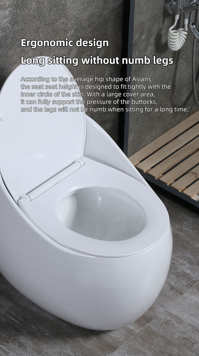 New design S-trap ceramic bathroom wc commode color toilet bowl round egg shaped one piece toilet manufacture