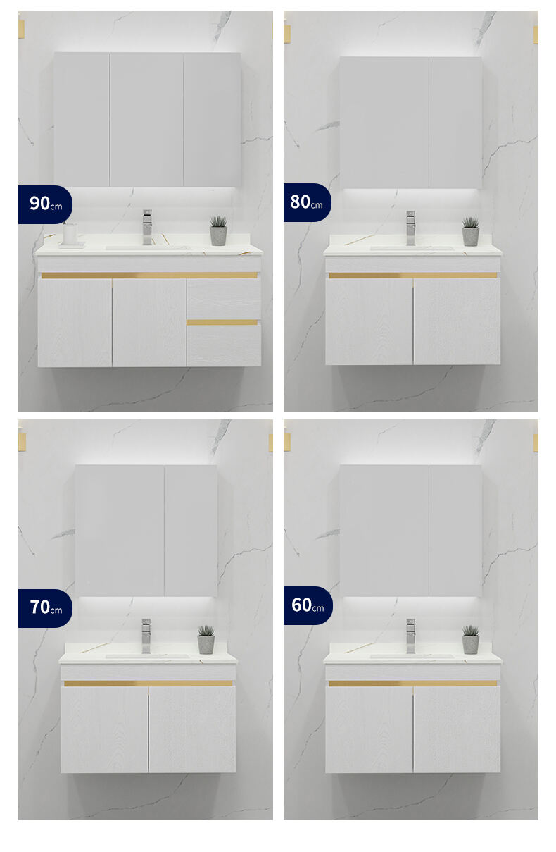 Top Quality Bathroom Furniture Waterproof Bathroom Vanities Sink Wall Mounted Bathroom Cabinets And Vanities Set factory