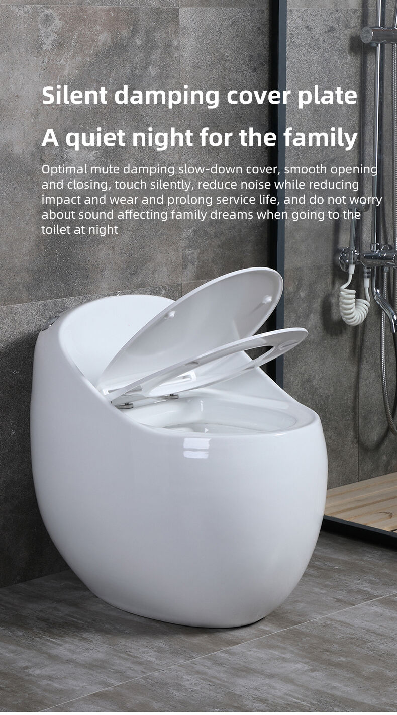 New design S-trap ceramic bathroom wc commode color toilet bowl round egg shaped one piece toilet details