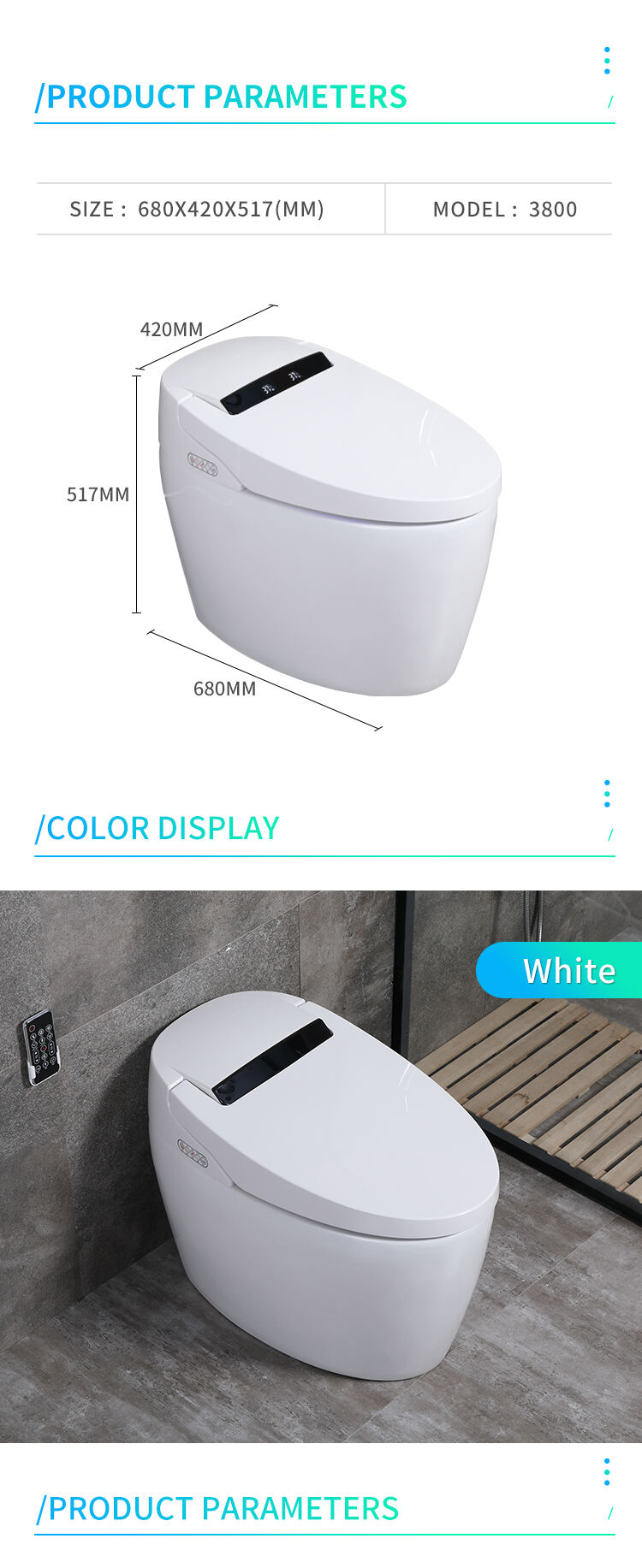 Floor Mounted Ceramic Automatic Toilet Bowl Bathroom Water Closet Orange Gold Smart Toilet Intelligent Wc Toilet supplier