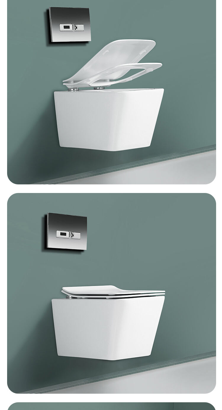 Modern style ceramic one piece  bathroom wall flush system hanging toilet wall mount water closet supplier