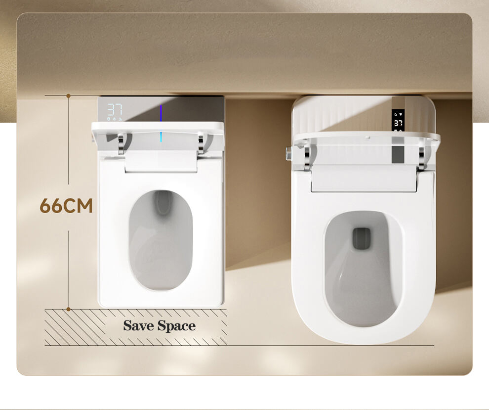 New model square sanitary ware intelligent toilet automatic wc toilets one piece square smart toilet details