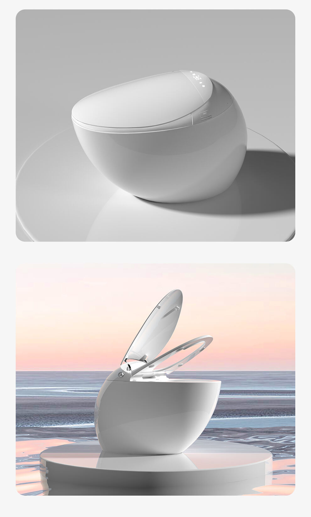 Modern sanitary ware white color floor mounted automatic bathroom water closet intelligent commode ceramic smart toilet supplier