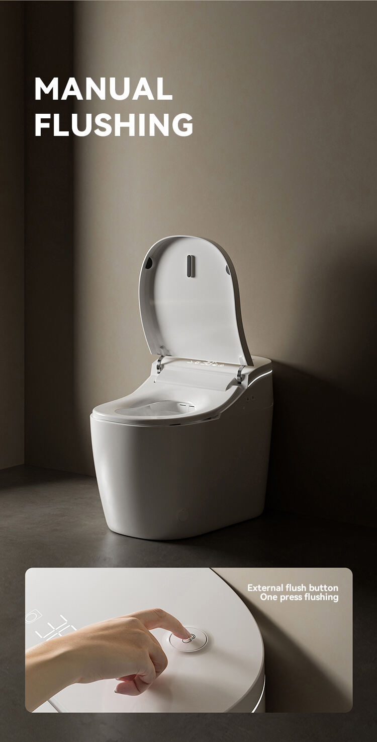 Modern Bathroom Sanitary Ware Automatic Flush Toilets Bowl Intelligent Ceramic One Piece Smart Toilets manufacture