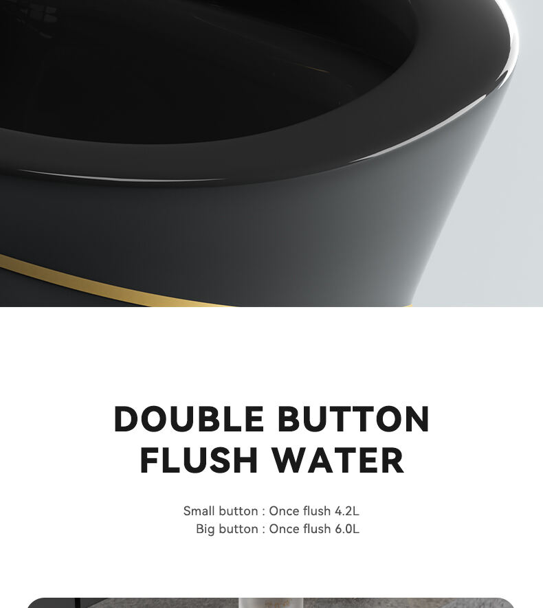 High quality luxury bathroom wc toilet color one piece toilet bowl ceramic sanitary ware black gold toilet supplier