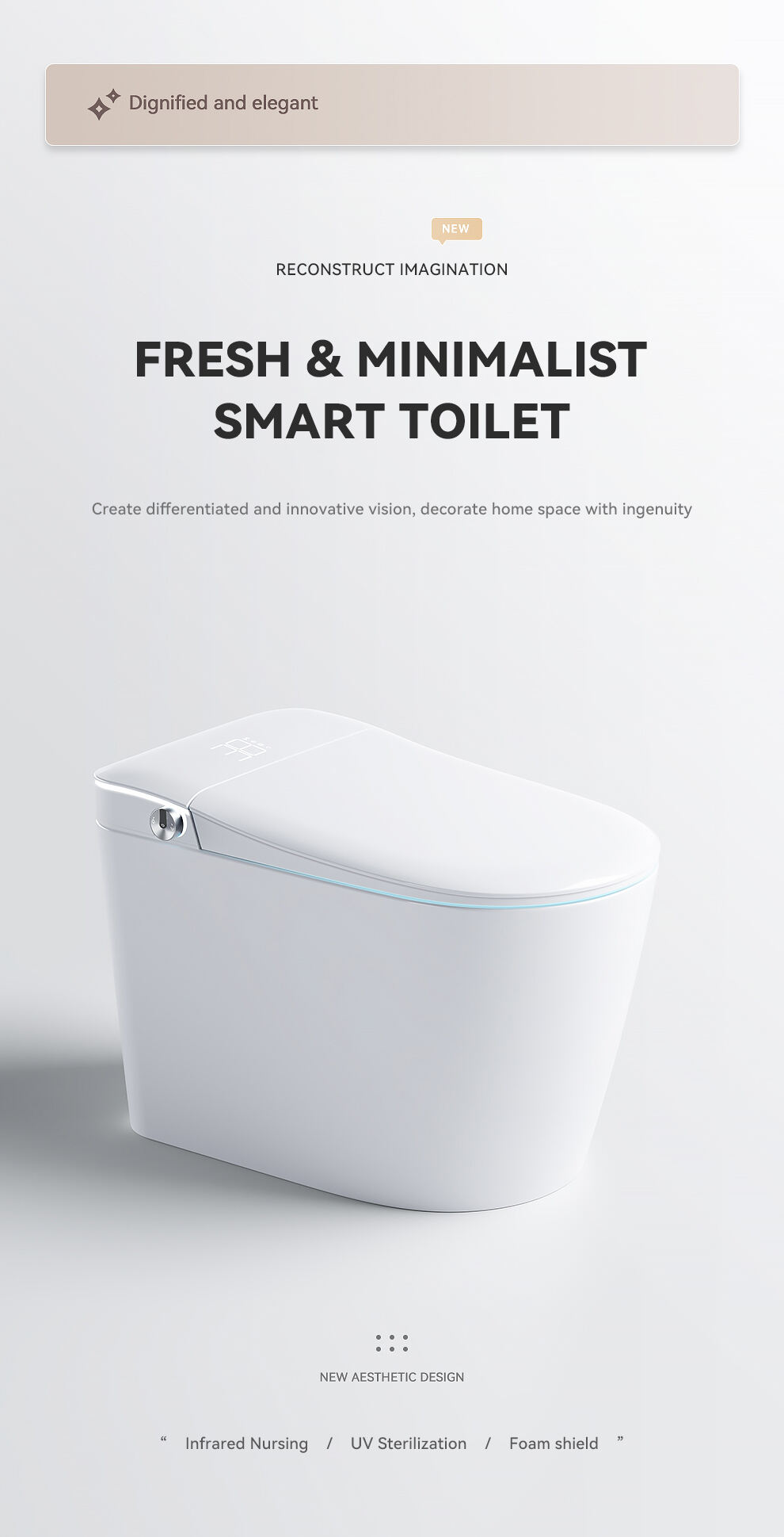 Modern Automatic Sanitary Ware Floor Mounted Intelligent Inodoro Bathroom Ceramic Automatic Toilet Bowl P- Trap Smart Toilet manufacture