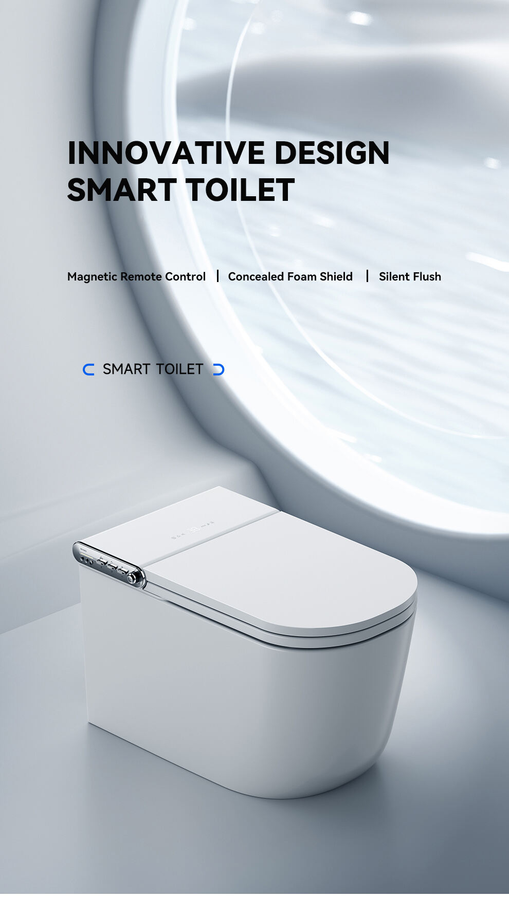 Fully automatic sanitary items ceramic toilet bowl electric bidet toilet bathroom intelligent inodoro automatic smart toilet details