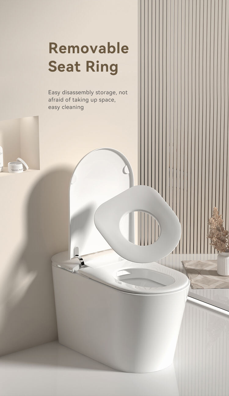 Modern ceramic automatic sanitary ware floor mounted one piece intelligent wc commode toilet bowl automatic smart toilet details