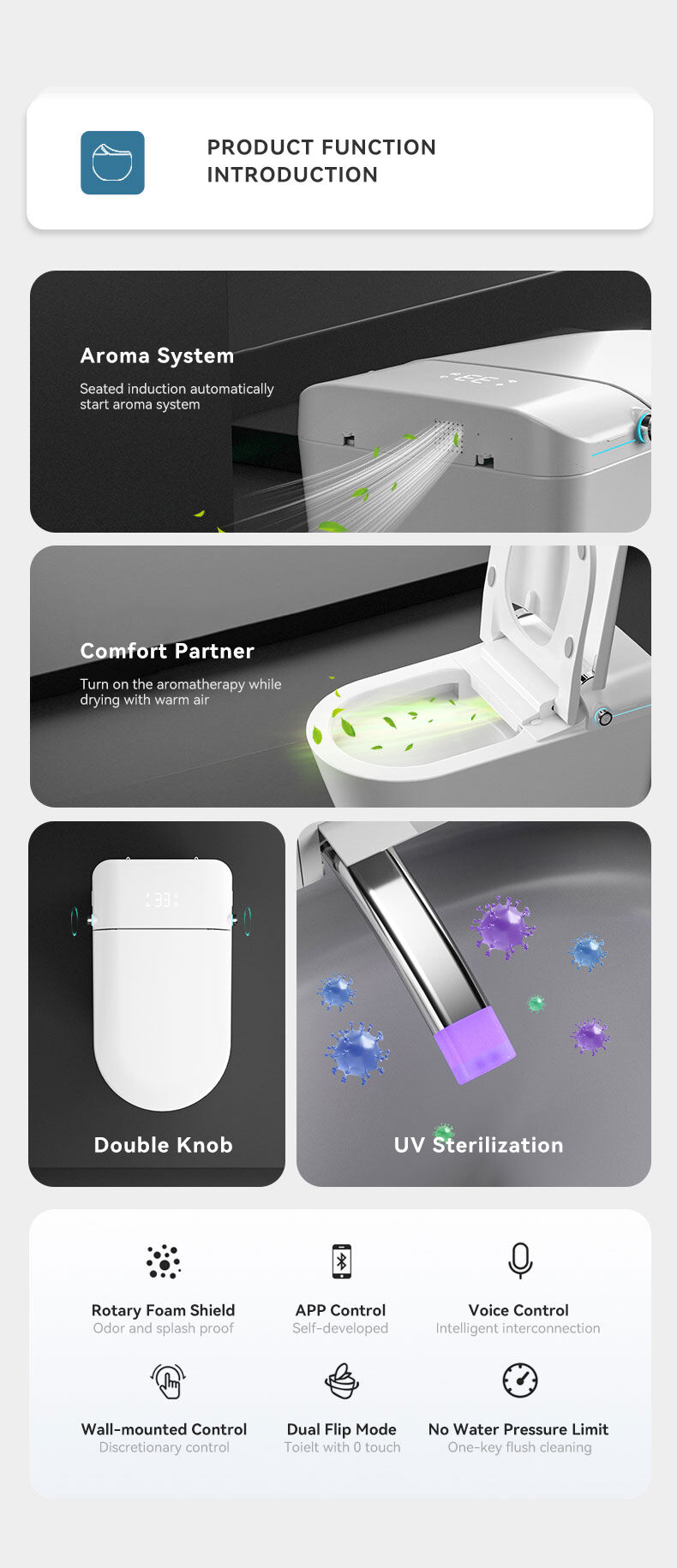 Modern auto sensor flush electric bidet bathroom wc toilet ceramic p trap  intelligent smart toilet manufacture