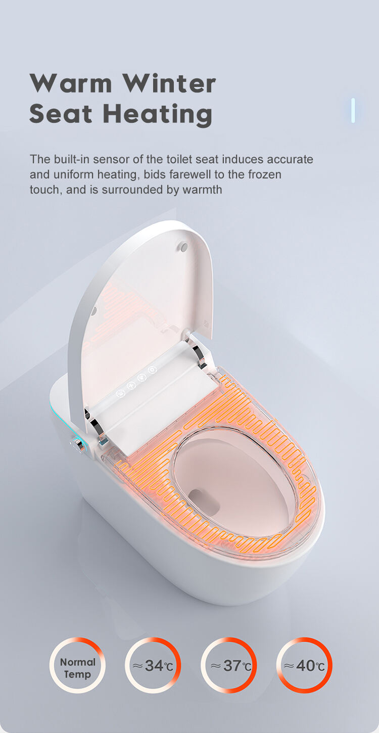 New design bathroom floor mounted intelligent wc commode toilet bowl automatic flush smart toilet with bidet factory