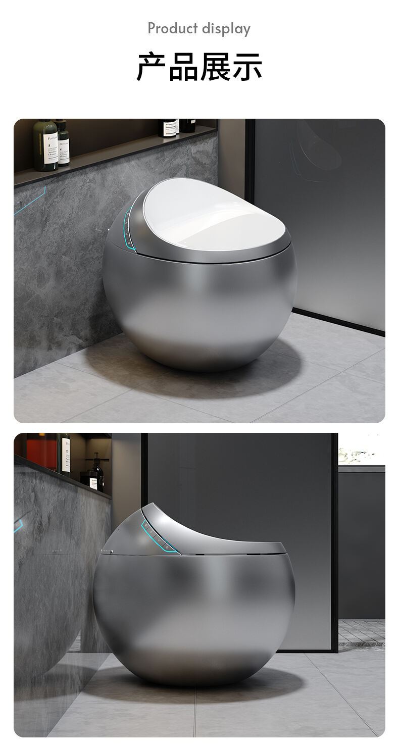 Custom color automatic bathroom sanitary ware automatic flush smart wc toilet bowl intelligent egg shape smart toilet factory