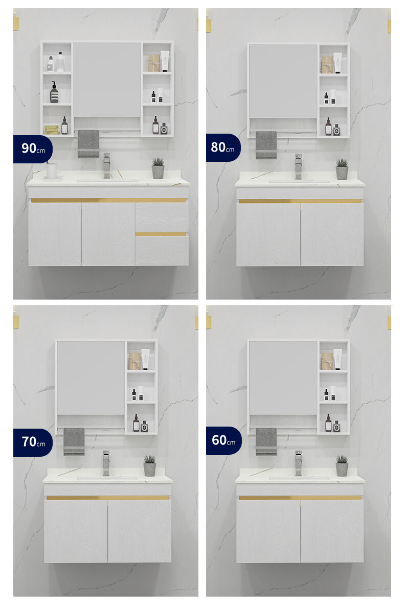 Top Quality Bathroom Furniture Waterproof Bathroom Vanities Sink Wall Mounted Bathroom Cabinets And Vanities Set factory