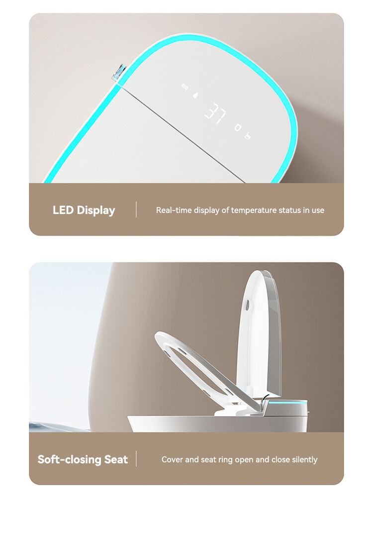 Toilettes de salle de bain modernes montées au sol Commode de toilette automatique en céramique Appareils sanitaires intelligents Fournisseur de toilettes intelligentes