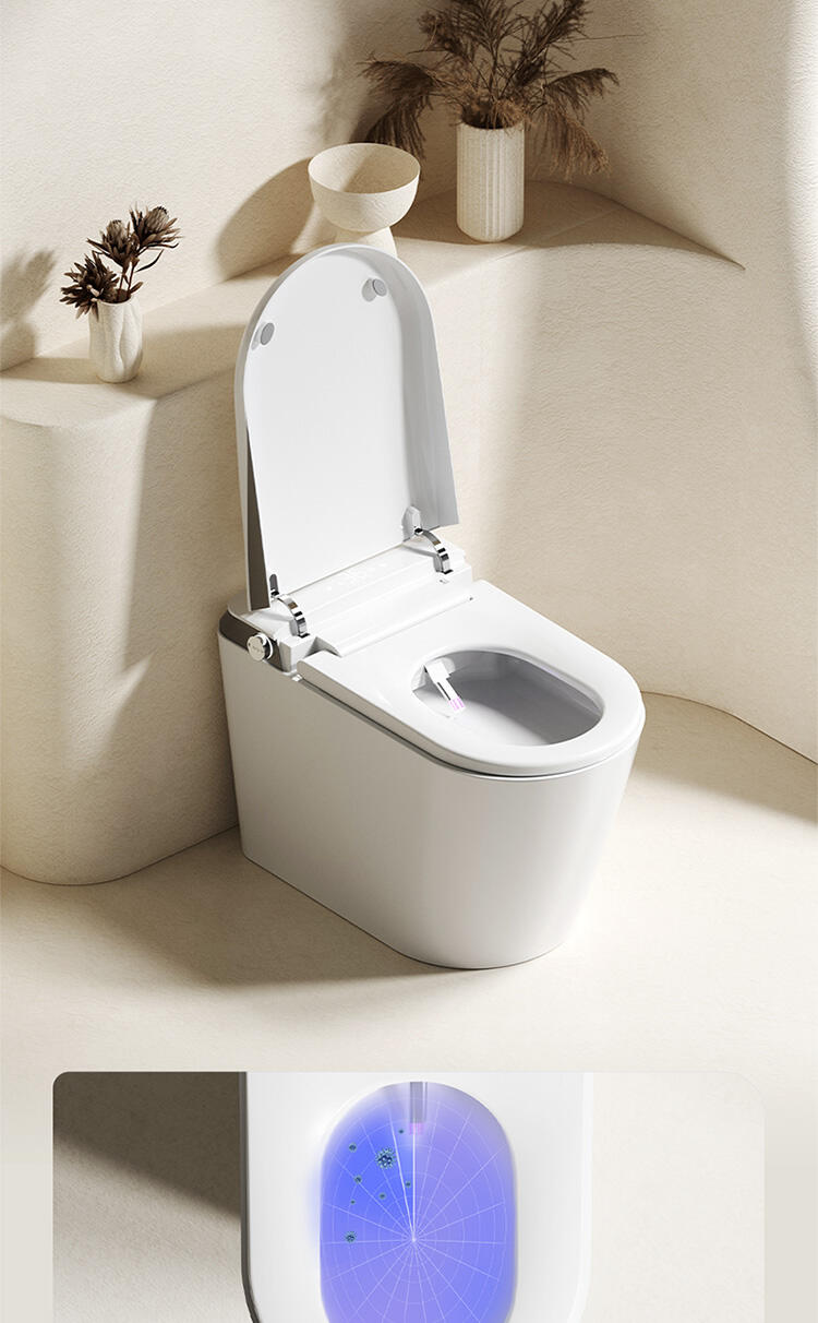 Auto sensor flushing floor mounted electric bidet toilet p trap Intelligent toilet bowl bathroom wc ceramic smart toilet manufacture