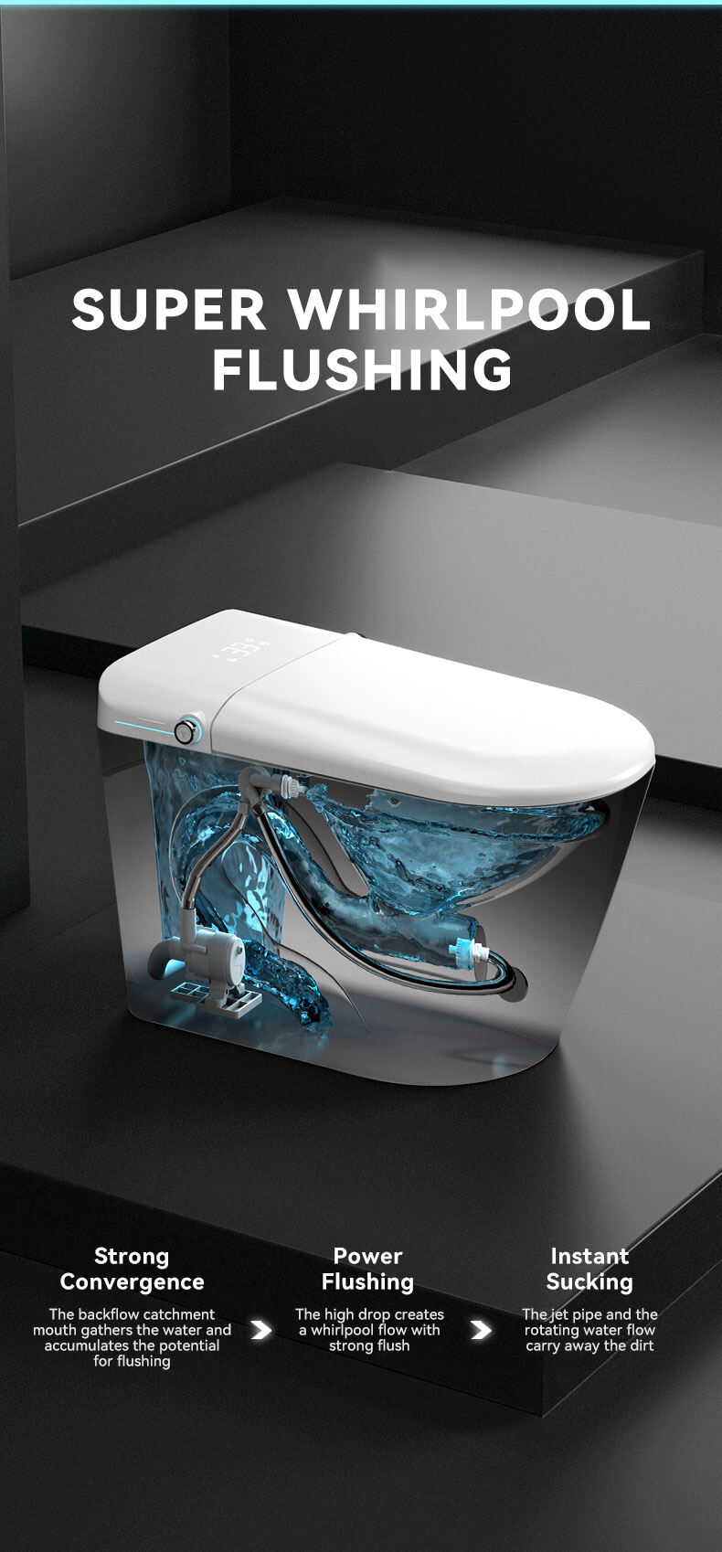 Modern auto sensor flush electric bidet bathroom wc toilet ceramic p trap  intelligent smart toilet manufacture