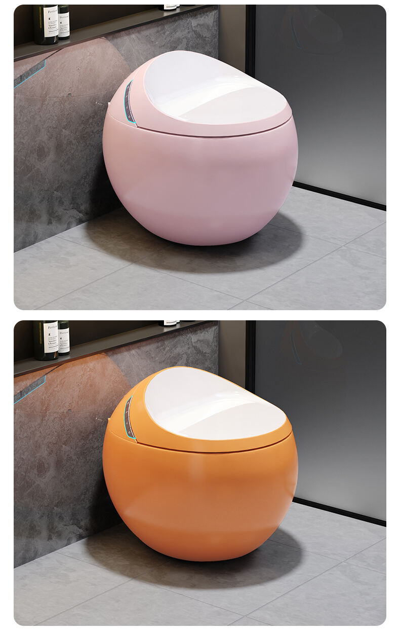 Custom color automatic bathroom sanitary ware automatic flush smart wc toilet bowl intelligent egg shape smart toilet details