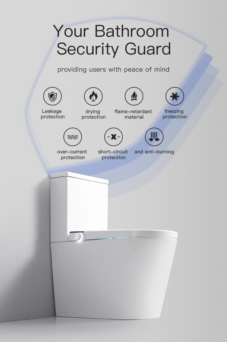 High end sanitary ware automatic flush inodoro floor mounted one piece toilet bowl intelligent wc bathroom smart toilet details