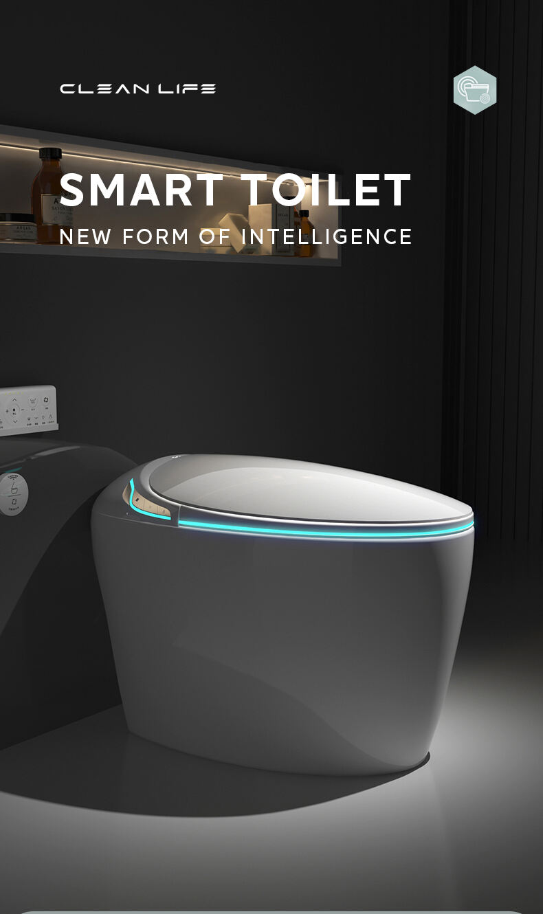 Self Clean Auto Open Sensor Flush Siphonic Automatic Toilet Bowl Floor Electronic Bathroom Wc Intelligent Smart Toilet manufacture