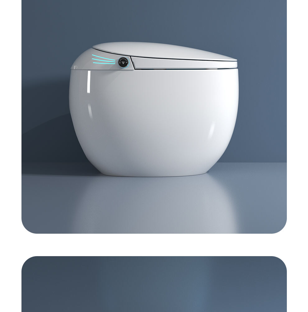 Modern round intelligent close stool auto flush egg shape inodoro toilet bowl commode bathroom ceramic automatic smart toilet supplier