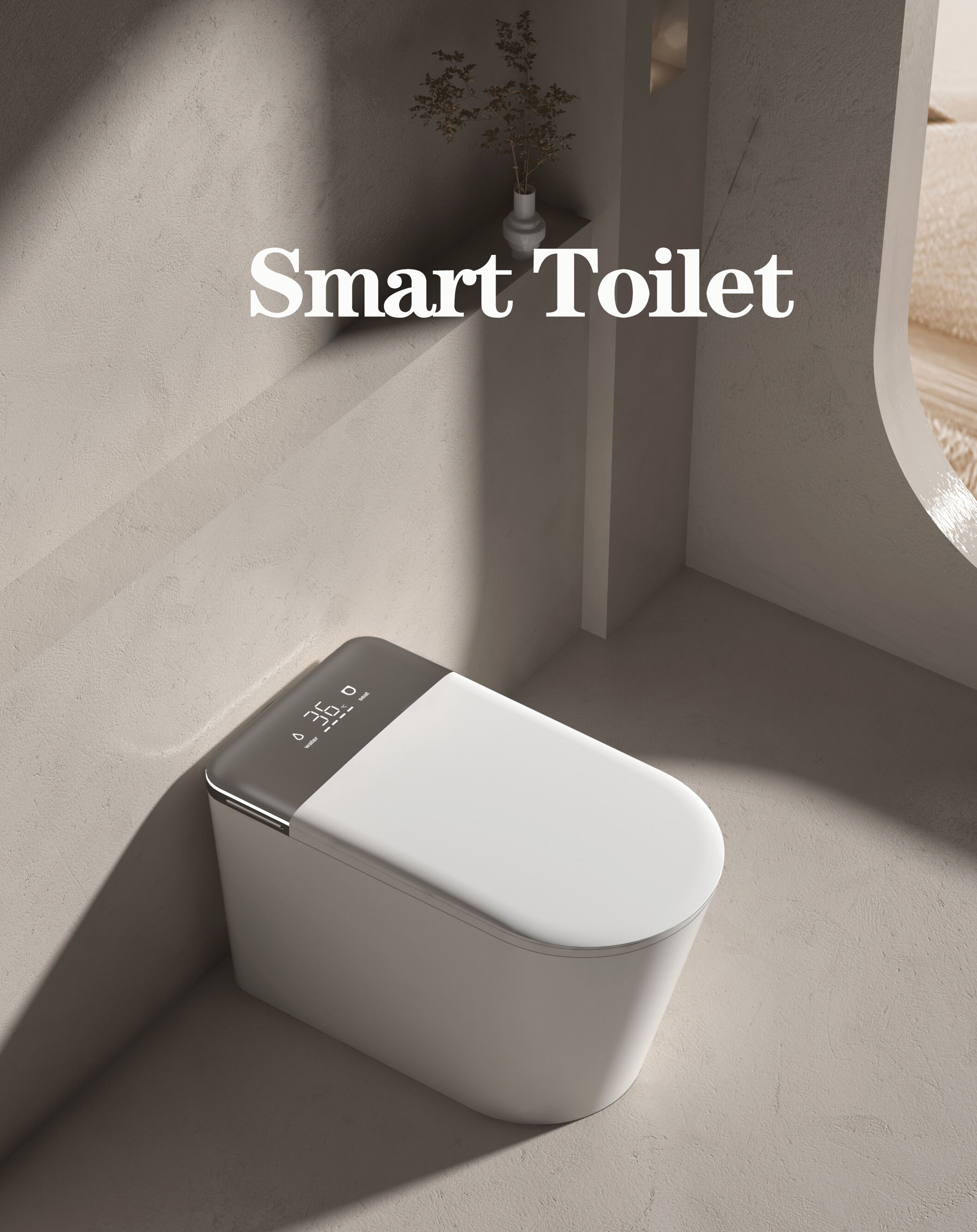 Save Space Automatic Sanitary Ware Floor Mounted Intelligent Commode Bathroom Wc Inodoro Ceramic Smart Toilet manufacture