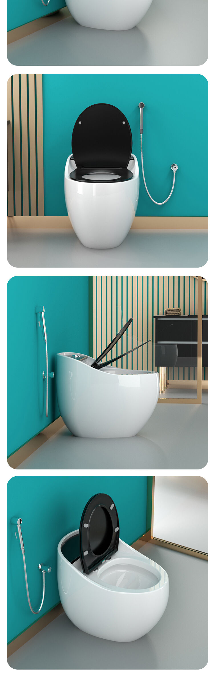 High Quality Modern Siphonic One Piece Bathroom Sanitary Ware Color Toilet Bowl supplier