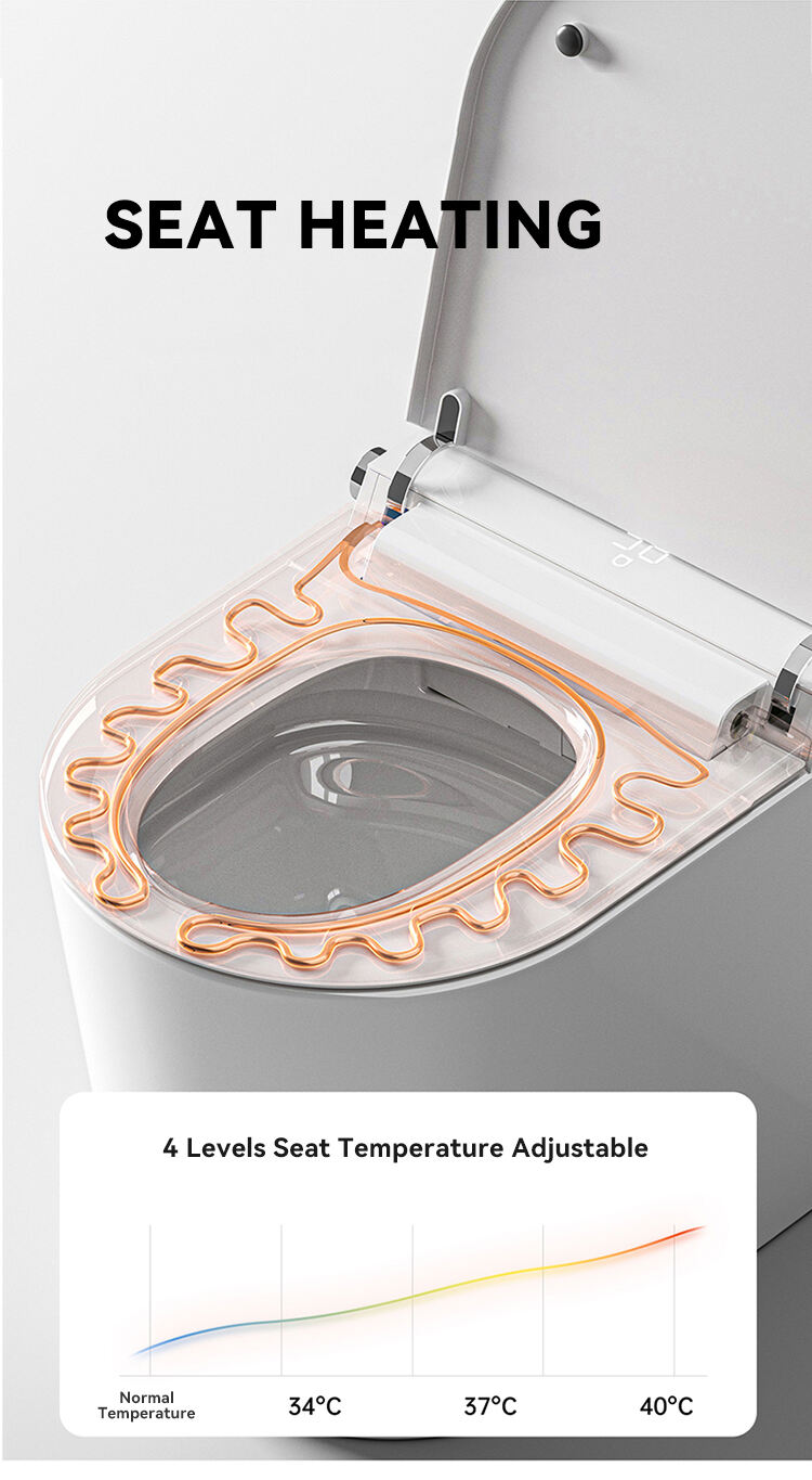 Modern sanitary ware floor mounted automatic toilet bowl save space bathroom water closet ceramic intelligent smart toilet supplier