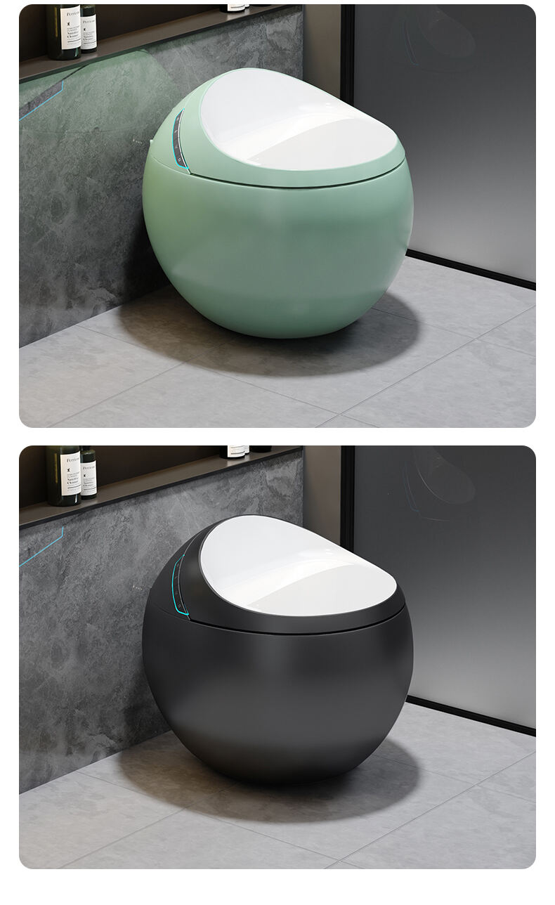 Custom color automatic bathroom sanitary ware automatic flush smart wc toilet bowl intelligent egg shape smart toilet supplier