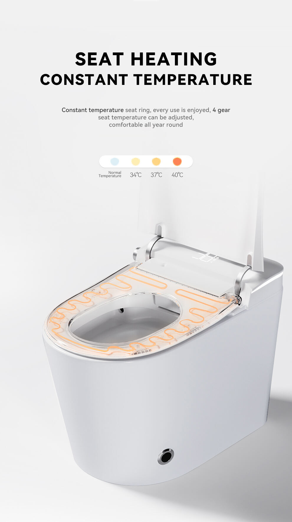 Modern Automatic Sanitary Ware Floor Mounted Intelligent Inodoro Bathroom Ceramic Automatic Toilet Bowl P- Trap Smart Toilet details