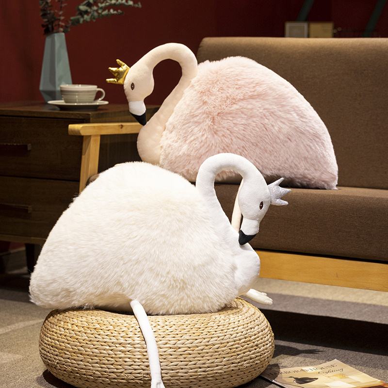 Swan plush toy stuffing machining big size DIY make your own plush toy fabric swan soft toy details