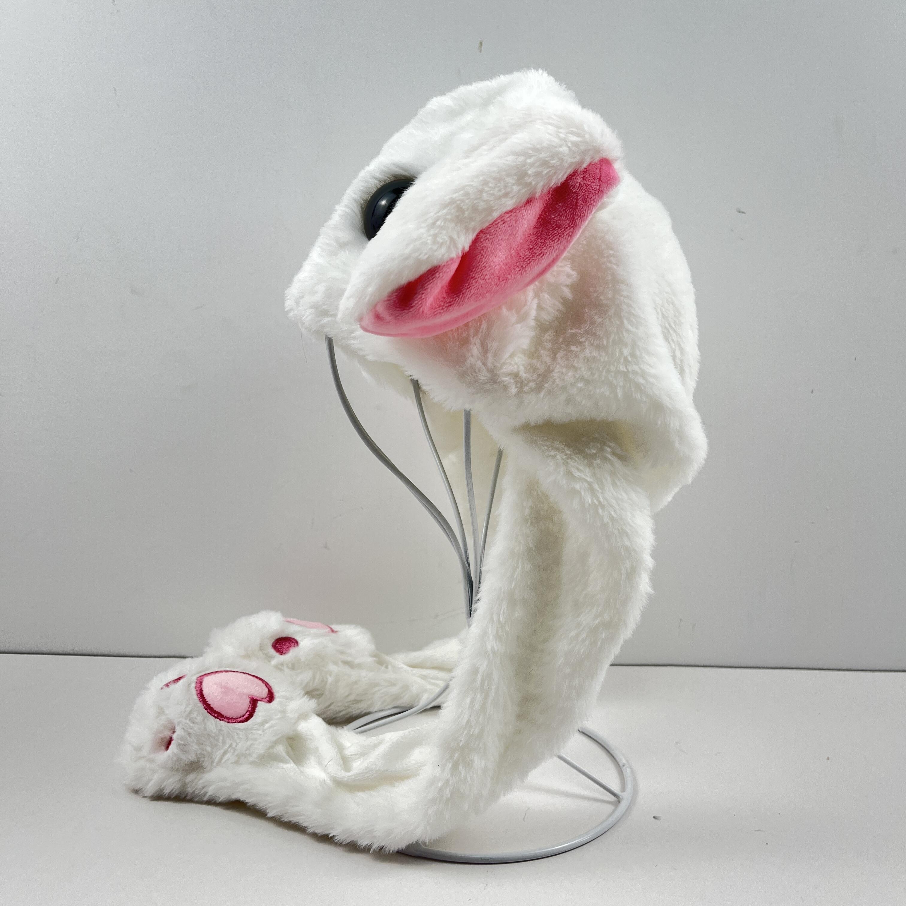 Hot sale Cute Rabbit Ears hat Plush Move Airbag headgear toy Gift LED hats manufacture