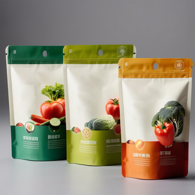 Custom printed biodegradable edible food packaging ziplock bag mylar plastic zipper lock resealable stand up bag details