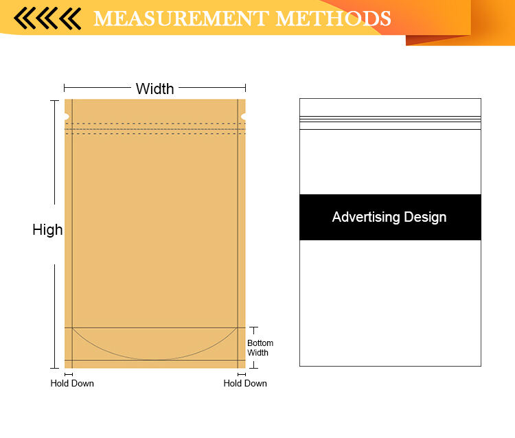 Custom printed logo resealable zipper polyester film packaging self-standing ziplock bag food packaging bag details