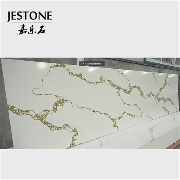 The Luxurious Combination of White Quartz and Gold.