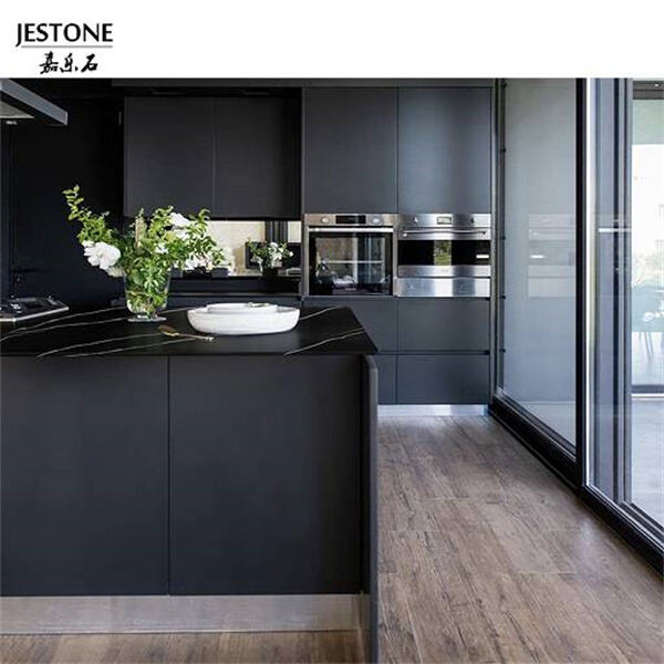 Transform your space with the timeless beauty of black quartz kitchen countertops.