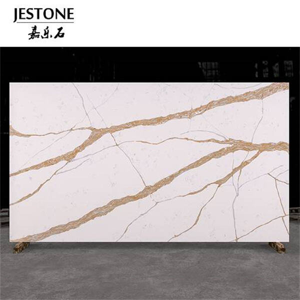 The Classic Beauty of White Quartz and Gold Decor.