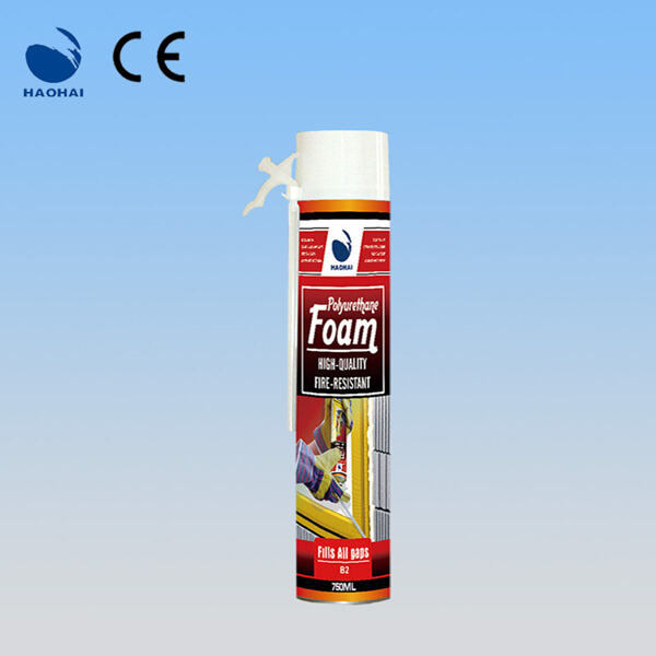 Polyurethane foam spray bottle 750ml for DIY insulation