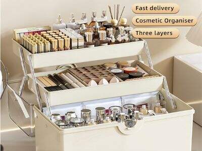 Przenośny pojemnik na leki o dużej pojemności, wielowarstwowa segregacja, pudełko na tabletki z uchwytem