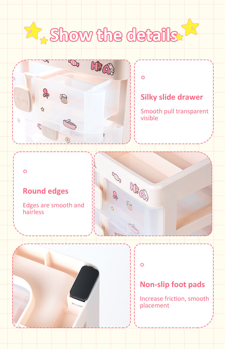 product chengyan multi layer makeup organizer cosmetic storage box bins skincare storage containers for living room drawer organizer-8