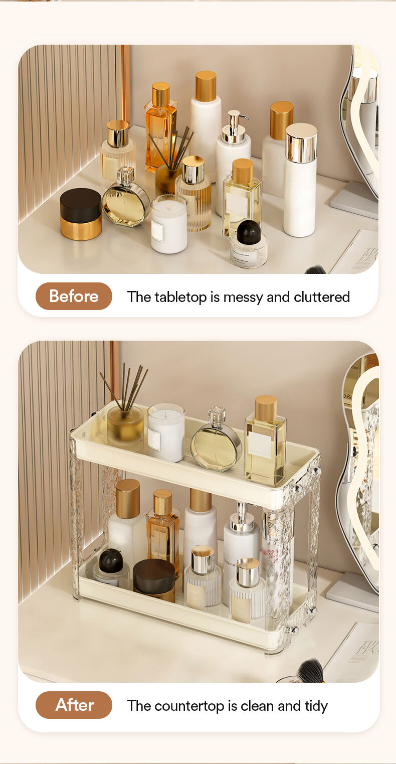 Double-Tier Plastic Wall-Mounted Storage Rack Living Room Furniture with Shower Organizer Tools Storage Holders factory