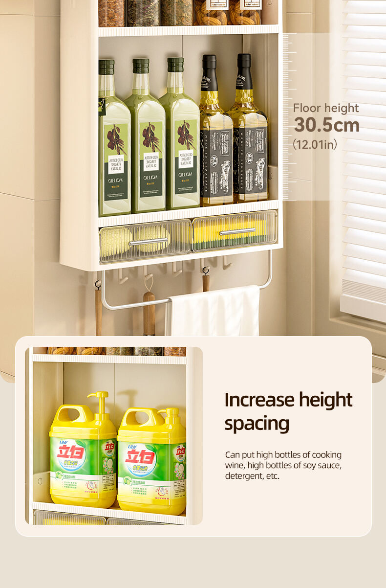 Wall Mounted Plastic Kitchen Washbasin Toilet Cosmetic Holder Bathroom Storage Rack factory